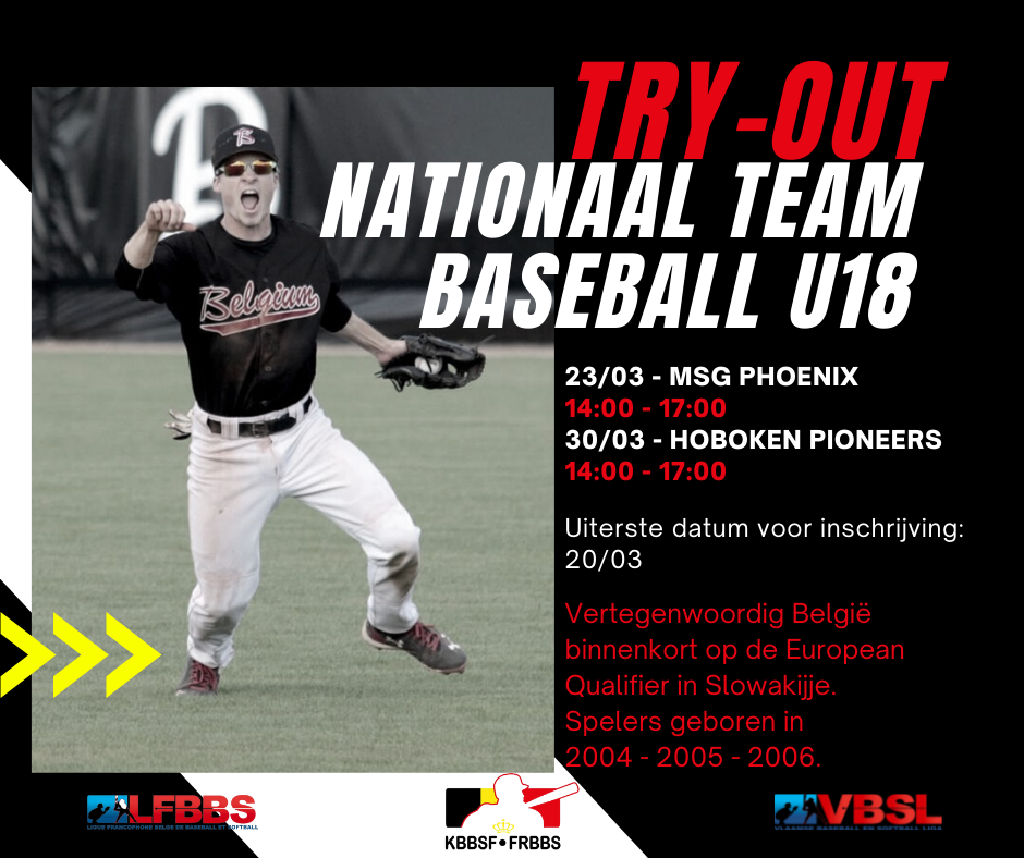 Visuel en néerlandais pour l'Open Try-Out U18