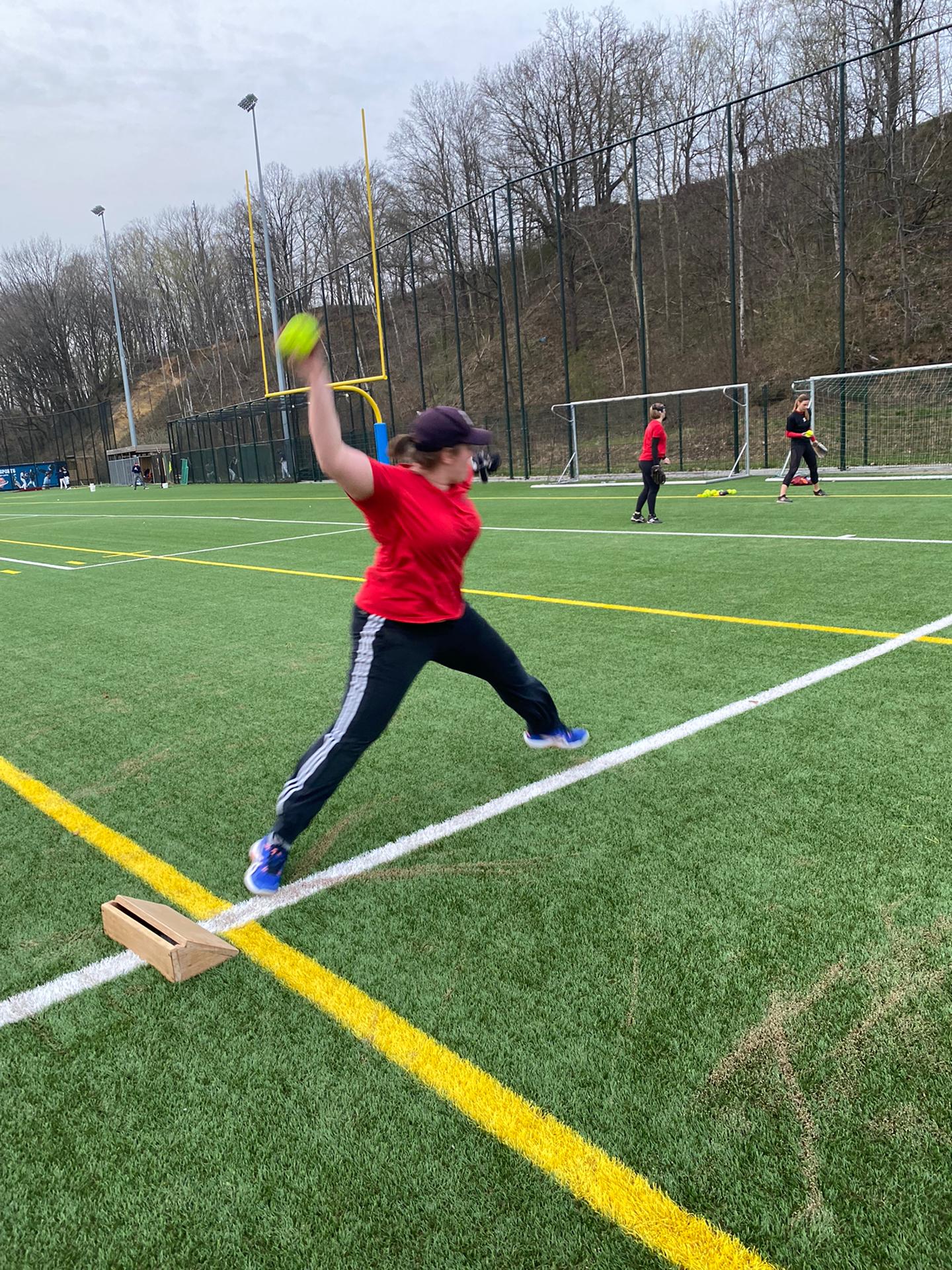 Softball academy execice de pitching