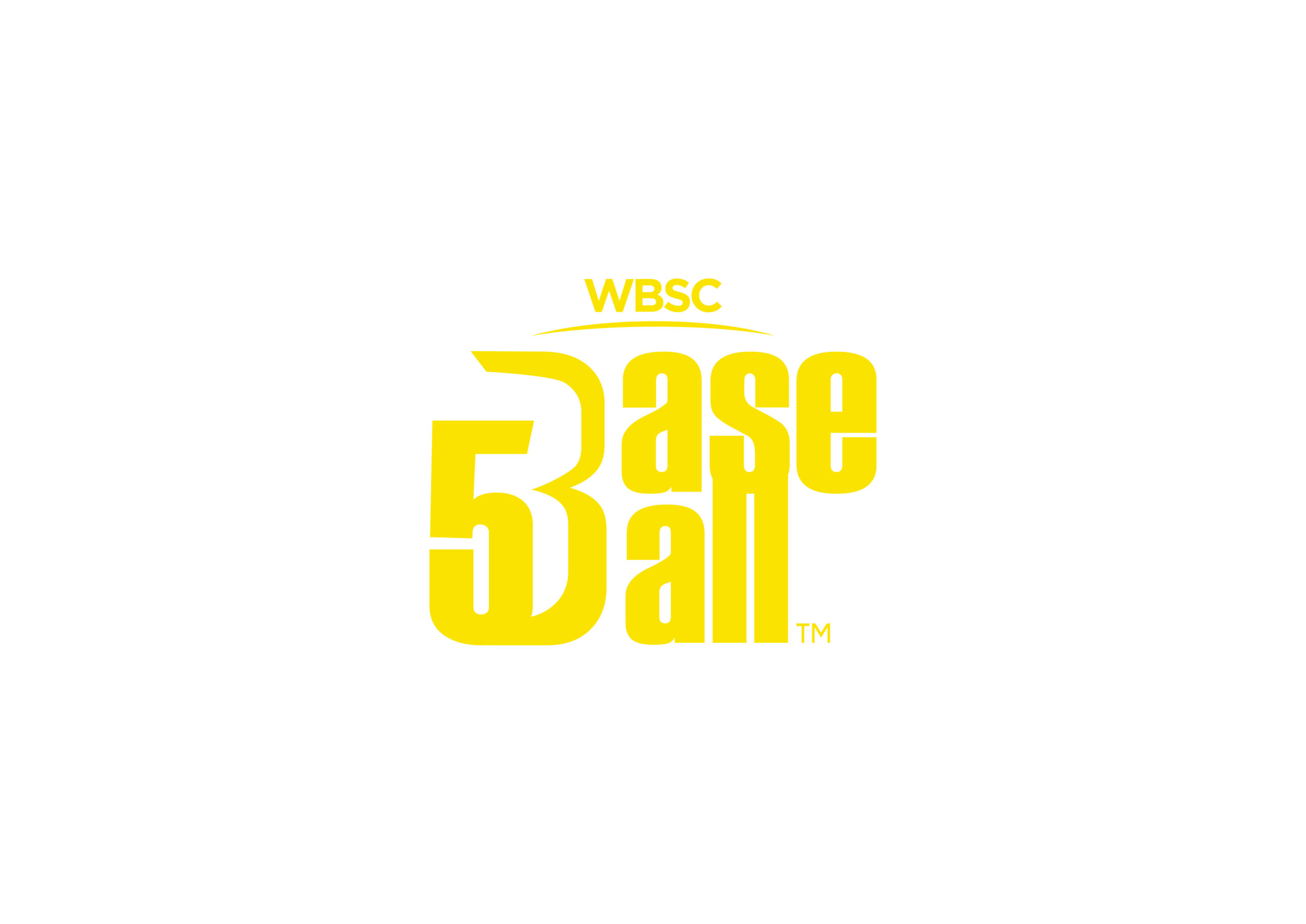 Logo WBSC Baseball5 TM jaune